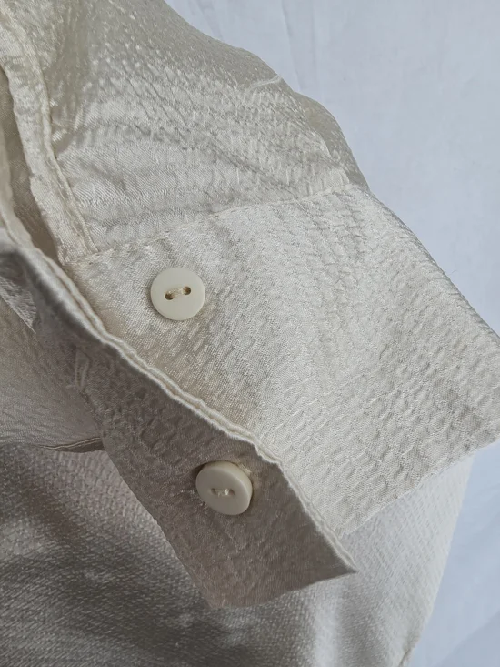 Vero Moda Cream Button-Up Blouse - Picture 7 of 8